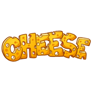 Swiss Cheese Text Simple Sticker