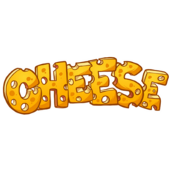 Swiss Cheese Text Simple Sticker