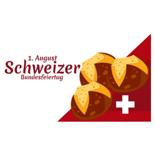 Swiss National Day Illustration Sticker