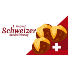 Swiss National Day Illustration Sticker