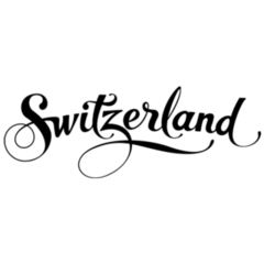 Switzerland Calligraphy Text Sticker
