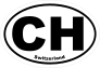 Switzerland Ch Oval Sticker