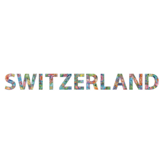 Switzerland Decorative Zentangle Lettering Sticker