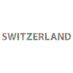 Switzerland Decorative Zentangle Lettering Sticker