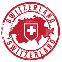 Switzerland European Country Stamp Sticker