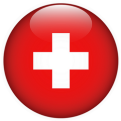 Switzerland Flag Circle Shape Sticker