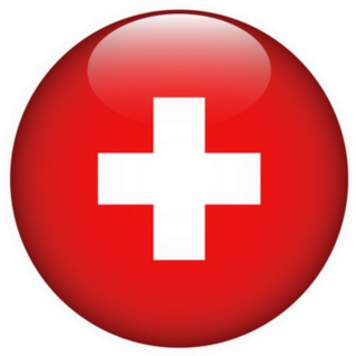 Switzerland Flag Circle Shape Sticker
