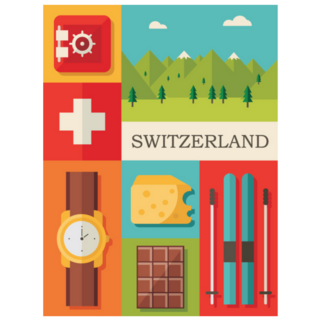 Switzerland Icon Set Sticker