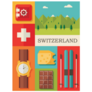Switzerland Icon Set Sticker