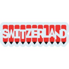 Switzerland Pen Symbol Lettering Sticker