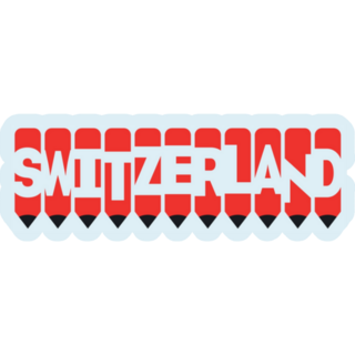 Switzerland Pen Symbol Lettering Sticker