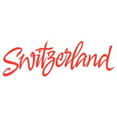 Switzerland Red Lettering Sticker