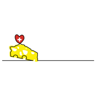 Switzerland Swiss Cheese With Heart Flag Sticker