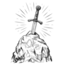 Sword In The Stone Sticker