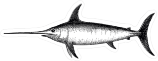 Swordfish Illustration Sticker