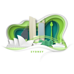 Sydney City, Australia With Harbor Bridge Sticker