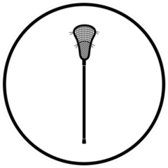 Symbol Depicting A Lacrosse Stick Sticker