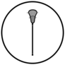 Symbol Depicting A Lacrosse Stick Sticker