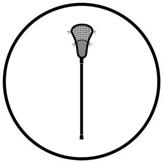Symbol Depicting A Lacrosse Stick Sticker