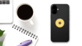 Symbol Of Sunflower Sticker on a Phone (New) example