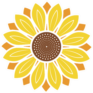 Symbol Of Sunflower Sticker