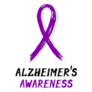 Symbolic Ribbon Alzheimers Awareness Sticker