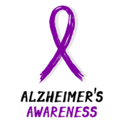 Symbolic Ribbon Alzheimers Awareness Sticker