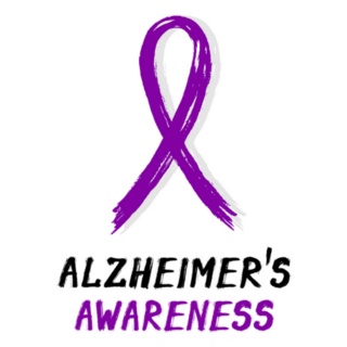 Symbolic Ribbon Alzheimers Awareness Sticker