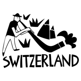 Symbols Of Switzerland Lettering Sticker