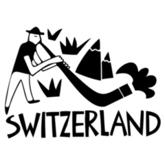 Symbols Of Switzerland Lettering Sticker