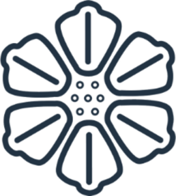 Symmetrical Hibiscus Icon Sticker