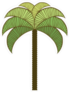 Symmetrical Palm Tree Sticker