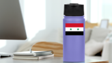 Syria Flag Sticker on a Water Bottle (New) example