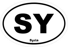 Syria Sy Oval Sticker