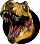 T-Rex Dinosaur Head Roaring Sticker