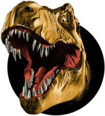 T-Rex Dinosaur Head Roaring Sticker
