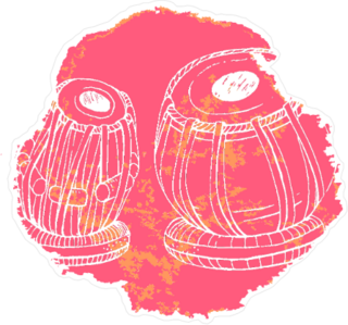 Tabla Drum Set Sticker