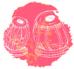Tabla Drum Set Sticker