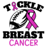 Tackle Breast Cancer American Football Sticker