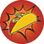 Taco Fast Food Pop Art Comic Style Sticker