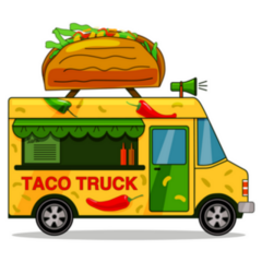Taco Food Truck Illustration Sticker