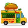 Taco Food Truck Illustration Sticker