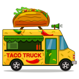 Taco Food Truck Illustration Sticker