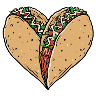 Taco Heart Mexican Food Sticker