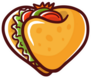 Taco Love Heart Sticker