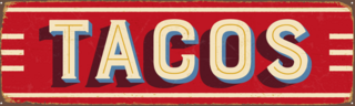 Taco Metal Sign Sticker