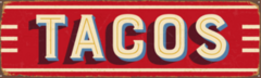 Taco Metal Sign Sticker