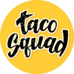 Taco Squad Hand Lettering On Yellow Sticker