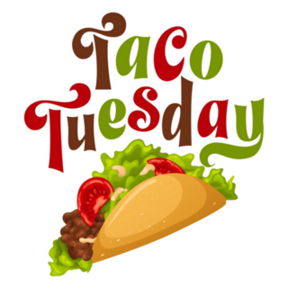 Taco Tuesday Mexican Food Lettering Sticker