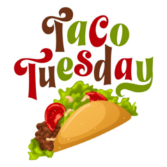 Taco Tuesday Mexican Food Lettering Sticker